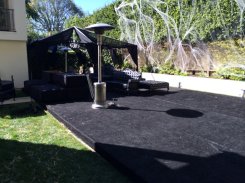 Platform Pool Cover staging--Hard pool covers -we can turn your swimming pool into an event space dance floor los angeles san diego