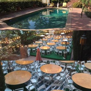 before and after platform hard temporary and permanent pool covers for event weddings