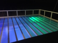 Acrylic/plexiglass dance floor pool cover for a wedding in Santa Rosa CA